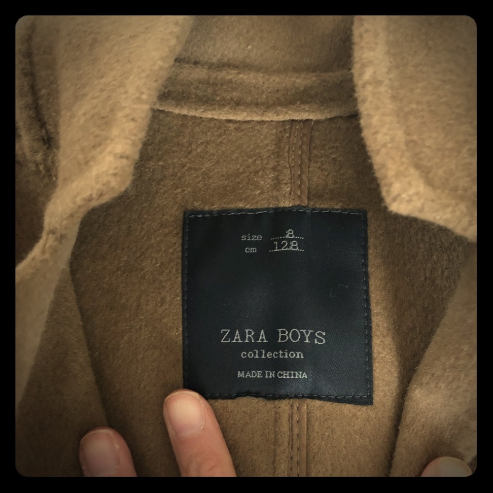 Camel boys ZARA coat